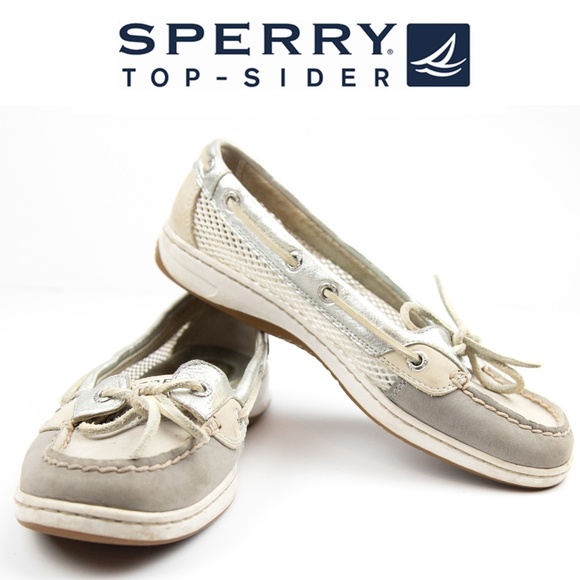 Sperry Shoes - Sperry Angelfish Boat Shoes Grey Open Mesh 7